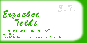 erzsebet telki business card